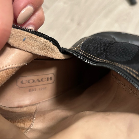 Coach leather and suede black boots - Picture 10 of 11